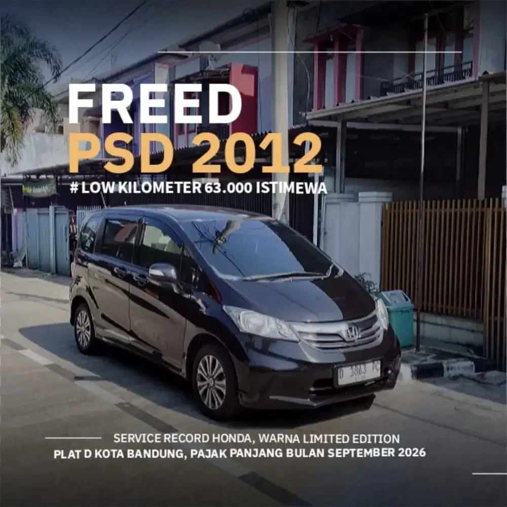 Honda Freed 2012 tipe tertinggi facelift low kilometer pajak panjang