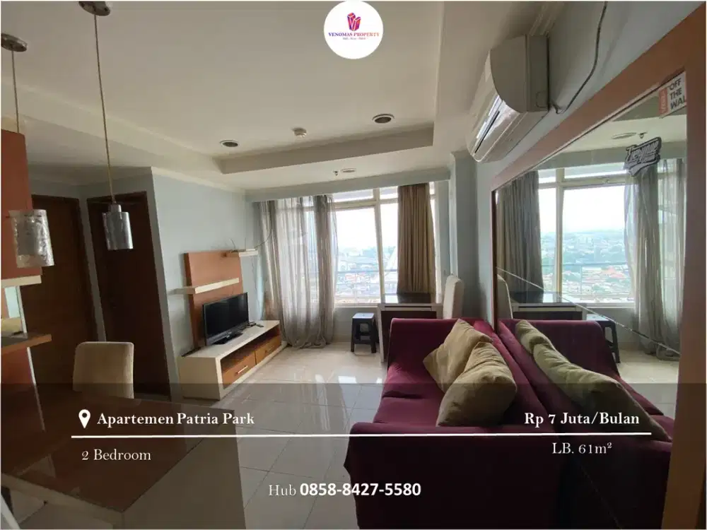 Disewakan Apartement Patria Park 2BR Full Furnished