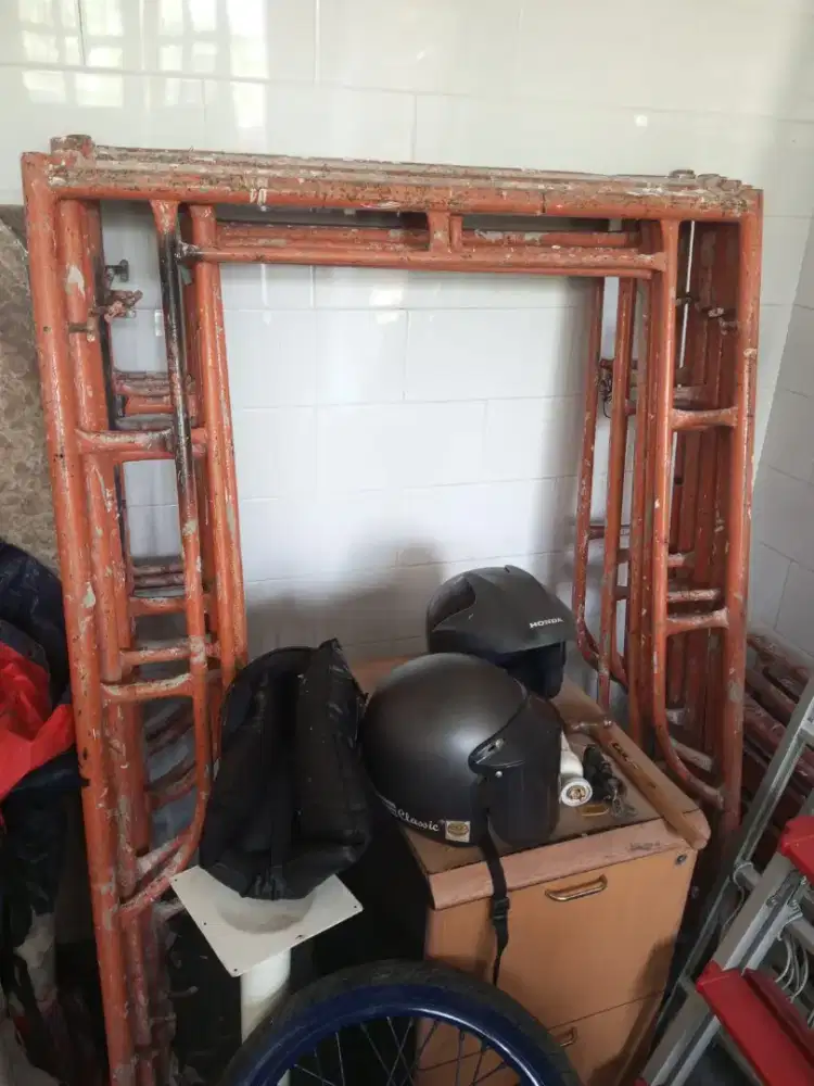Scap folding 4 set komplit roda tatakan Jack bas