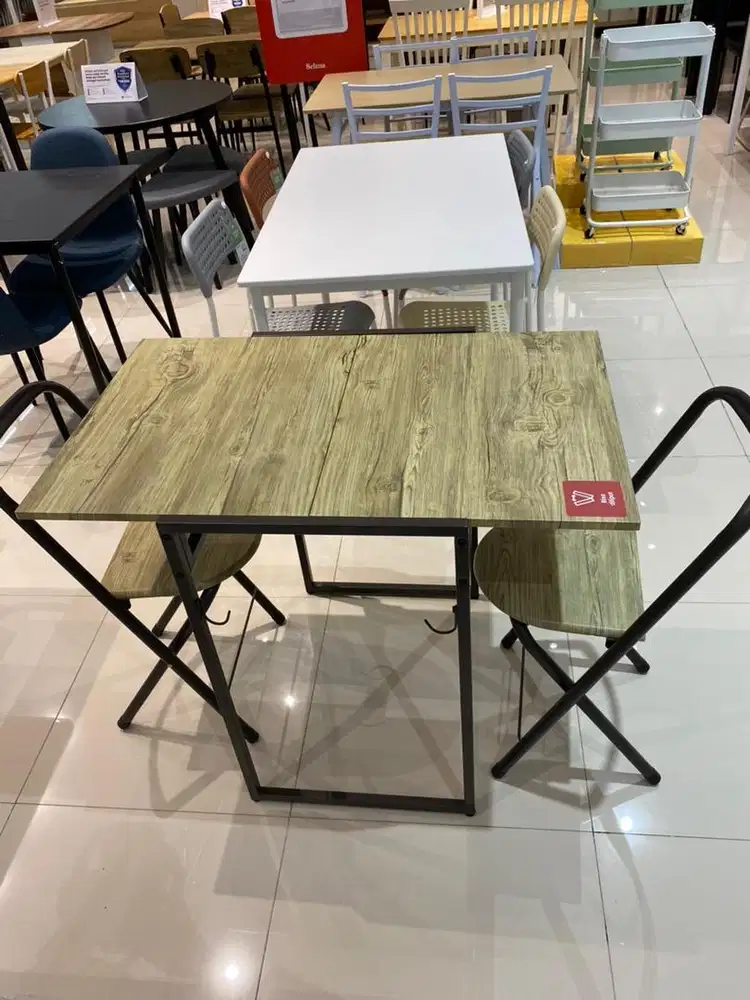 SET MEJA MAKAN LIPAT MINIMALIS ‼️