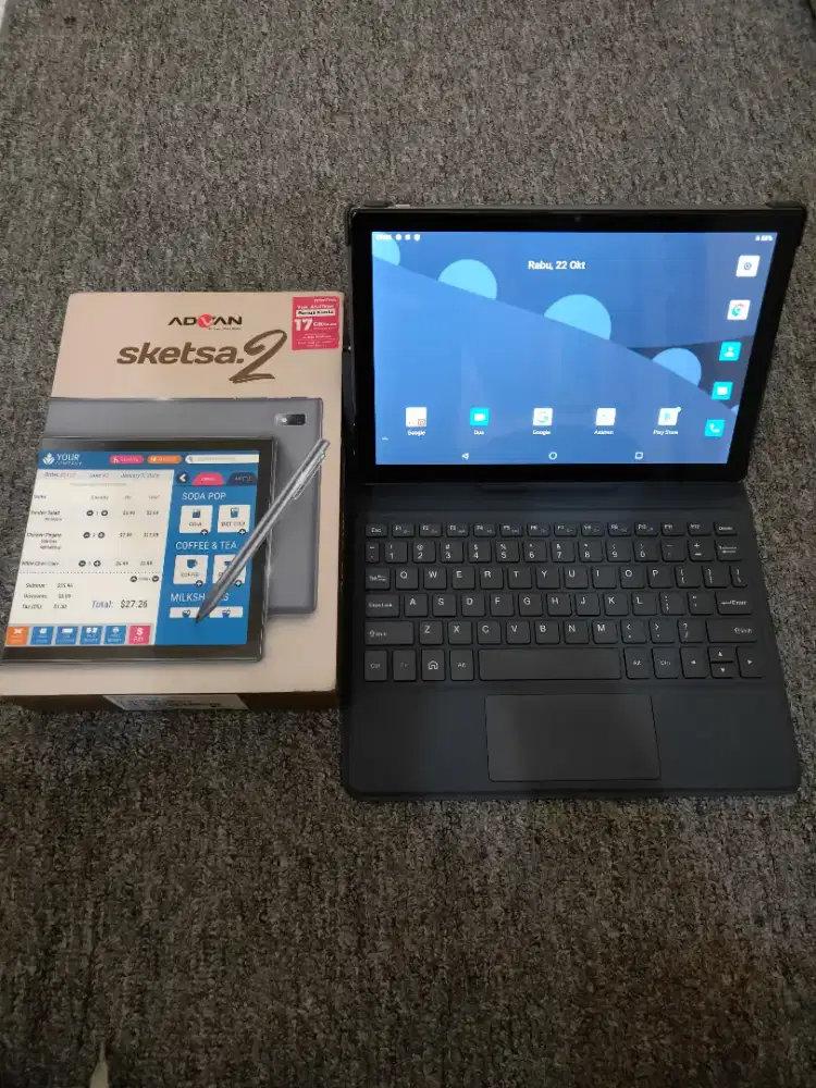 Tab Advan Sketsa 2 4/64gb + keyboard