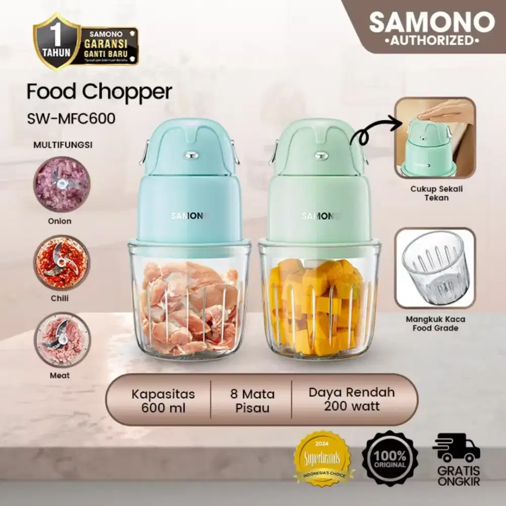 Food chopper MPASI samono 600ml kaca