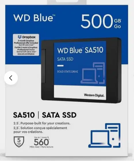 SSD WD Blue SA510 500GB Baru Segel Kecepatan 560MB/s, Garansi 5 Tahun