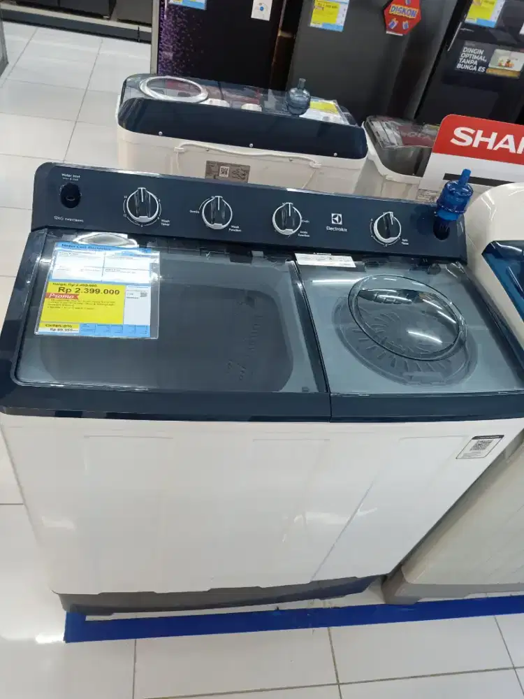 Mesin cuci elektronlux 2 tabung 12kg