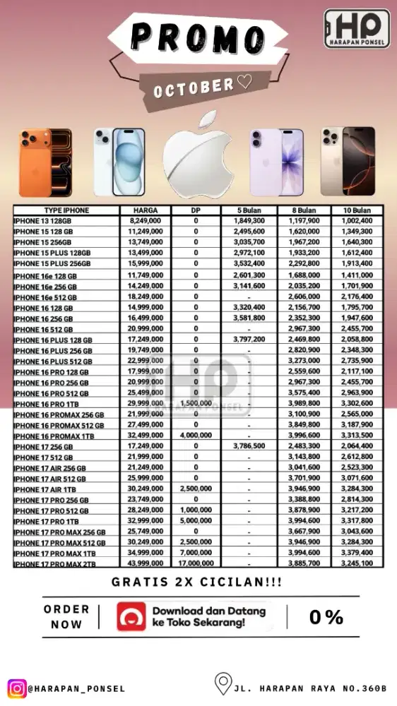 PROMO KREDIT IPHONE SERIES TANPA DP