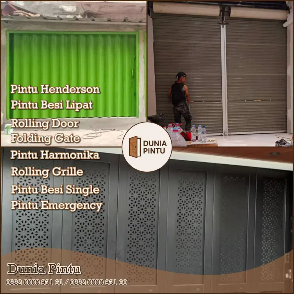 Pintu Garasi Rolling Door, Folding Gate, Pintu Henderson Baru Bandung