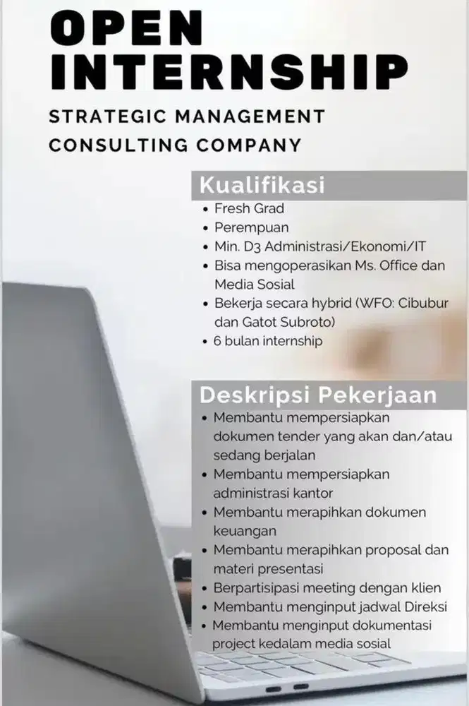 Lowongan Magang Admin