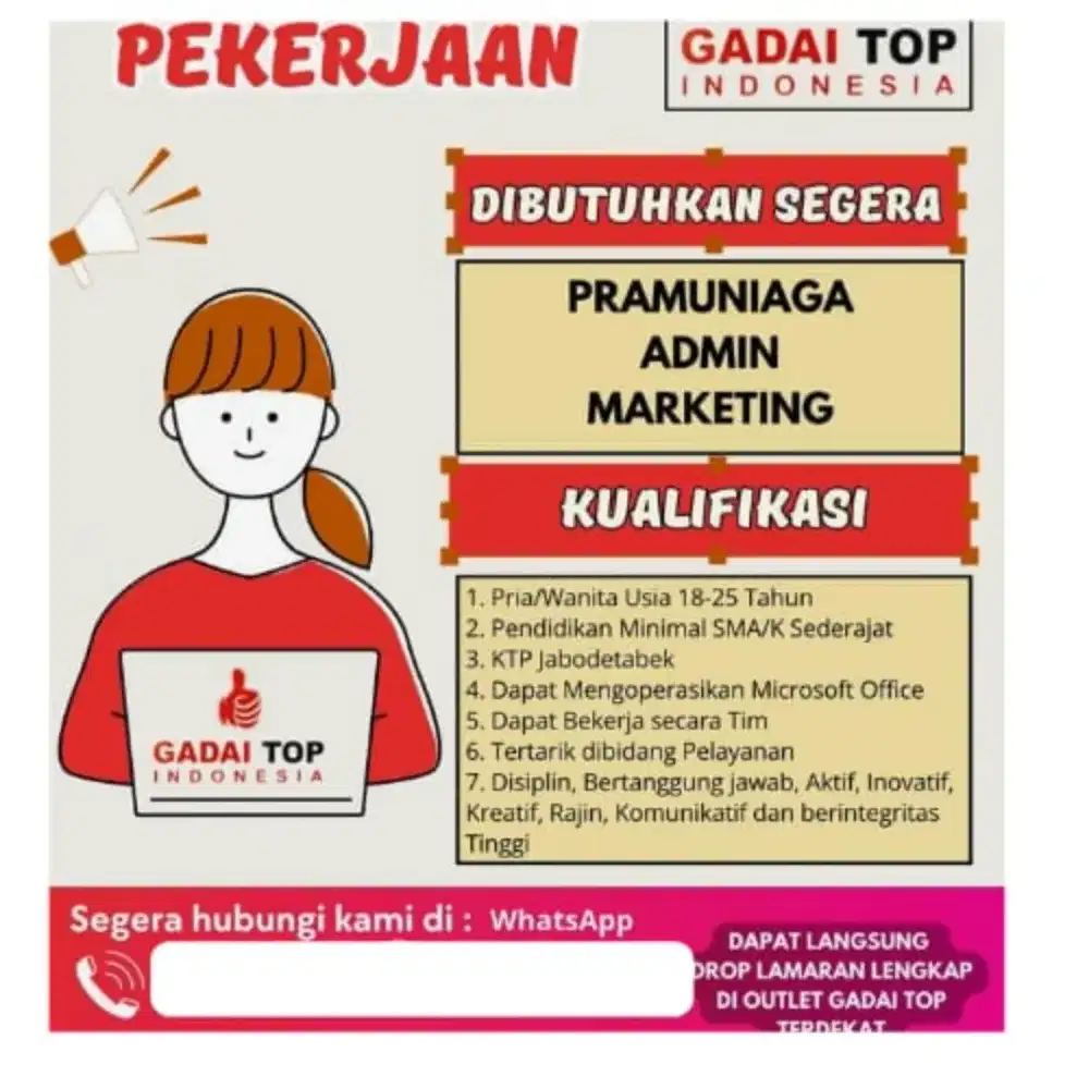 LOWONGAN KERJA GADAI TOP INDONESIA