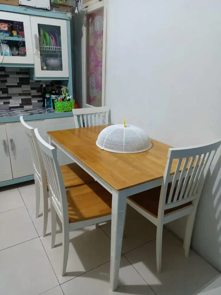 Jual meja makan kayu asli promo murah