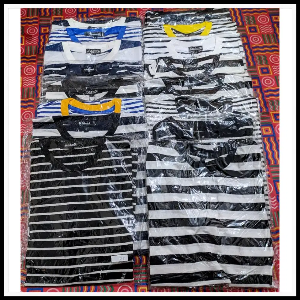 Borongan Kaos Salur size S & M 16pcs