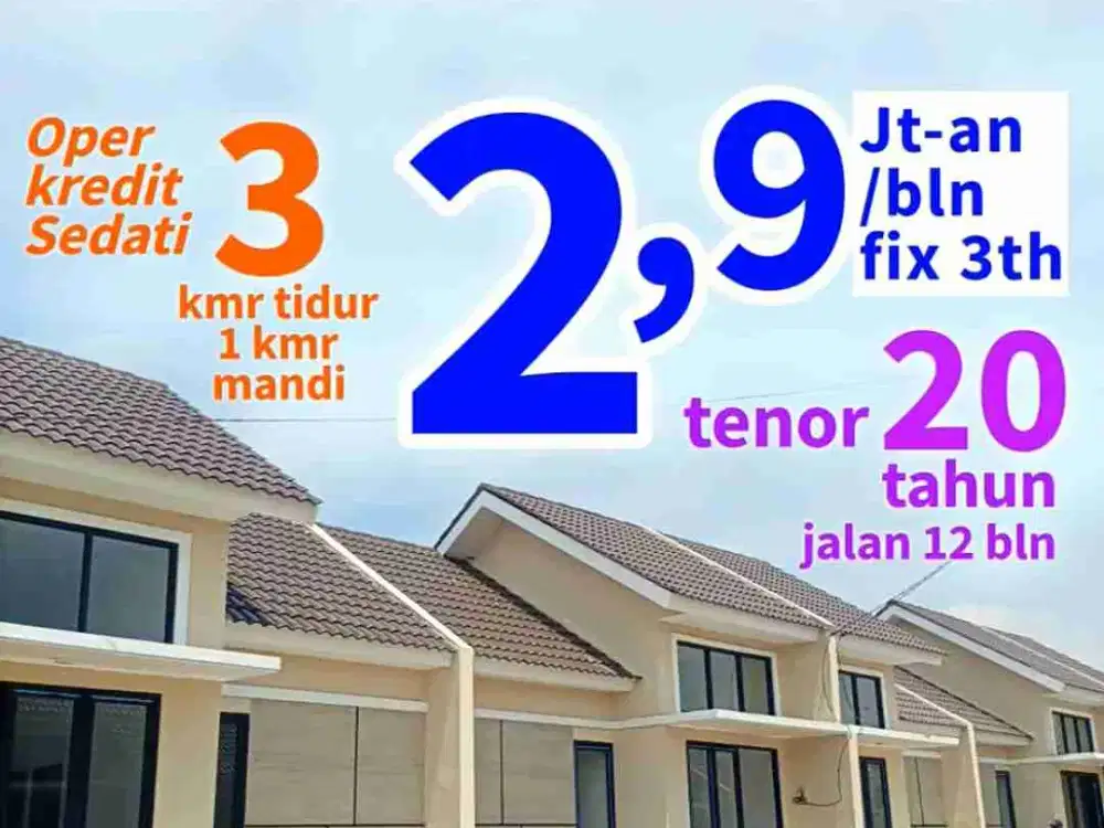 Oper kredit rumah tanpa BI Cheking lokasi dekat Bandara Juanda