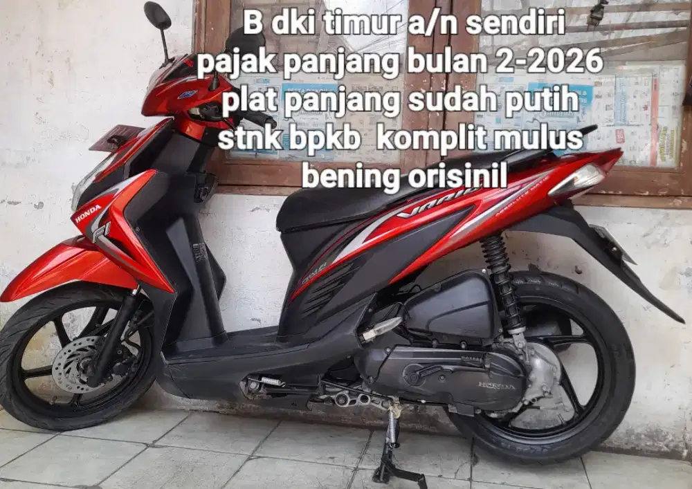 Honda Vario 110 LED 2015 cbs combi break cw asli merah maron B dki