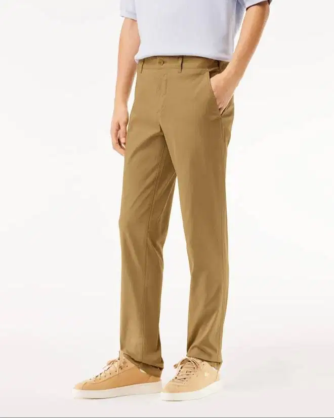 LACOSTE Slim Fit Strecth Chino Pants - Beige/Khaki