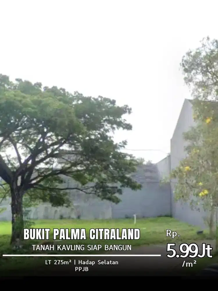 Termurah Kavling Siap Bangun CITRALAND UTARA Surabaya Barat