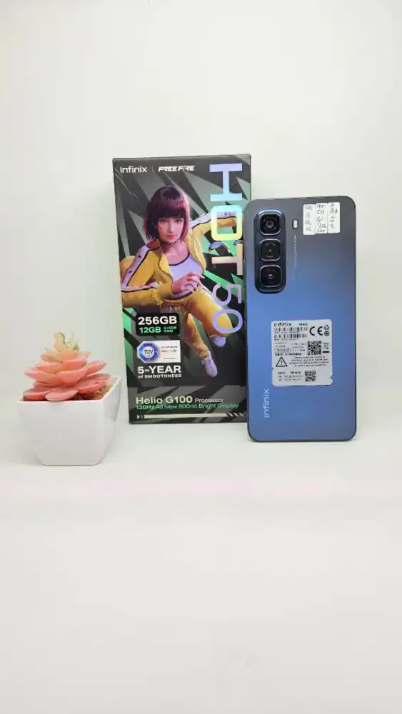 Infinix hot 50 12/256[Sleek black] CC/garansi Resmi 18-06-2026