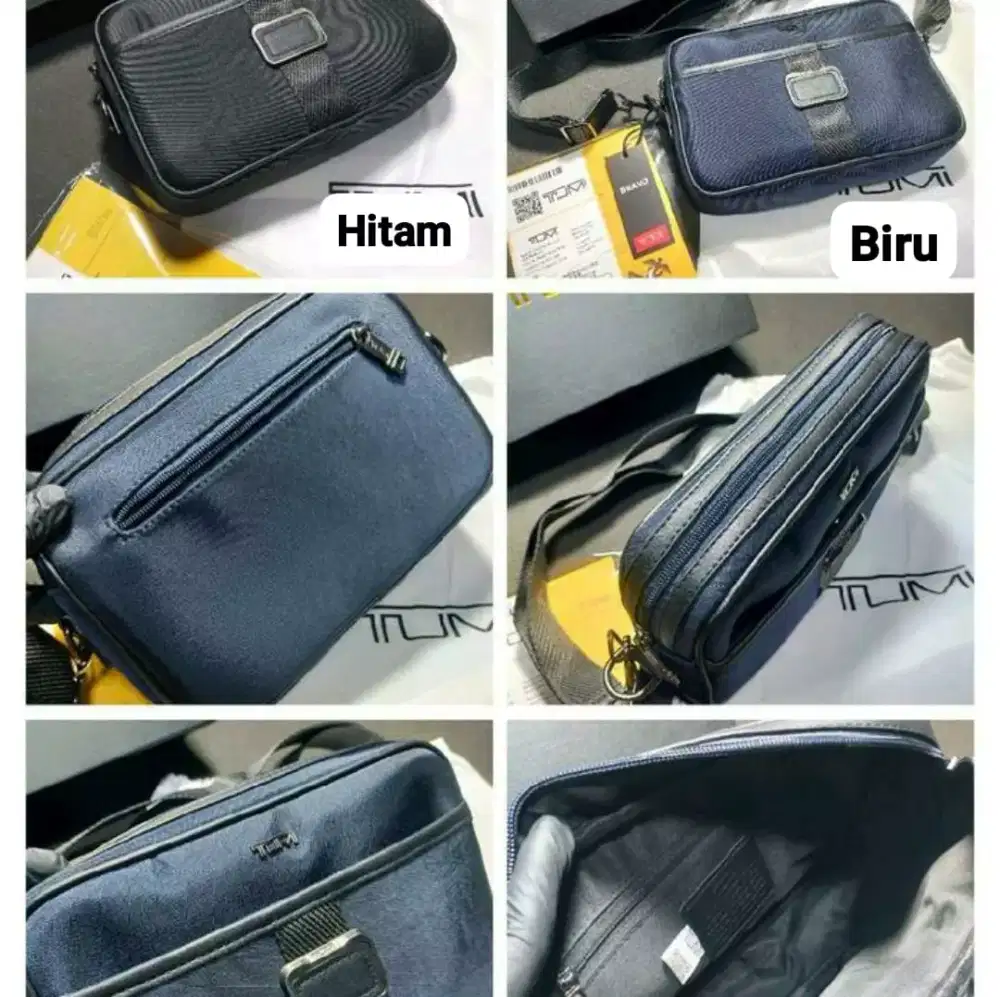 Tas Tumi selempang pria nilon black or blue