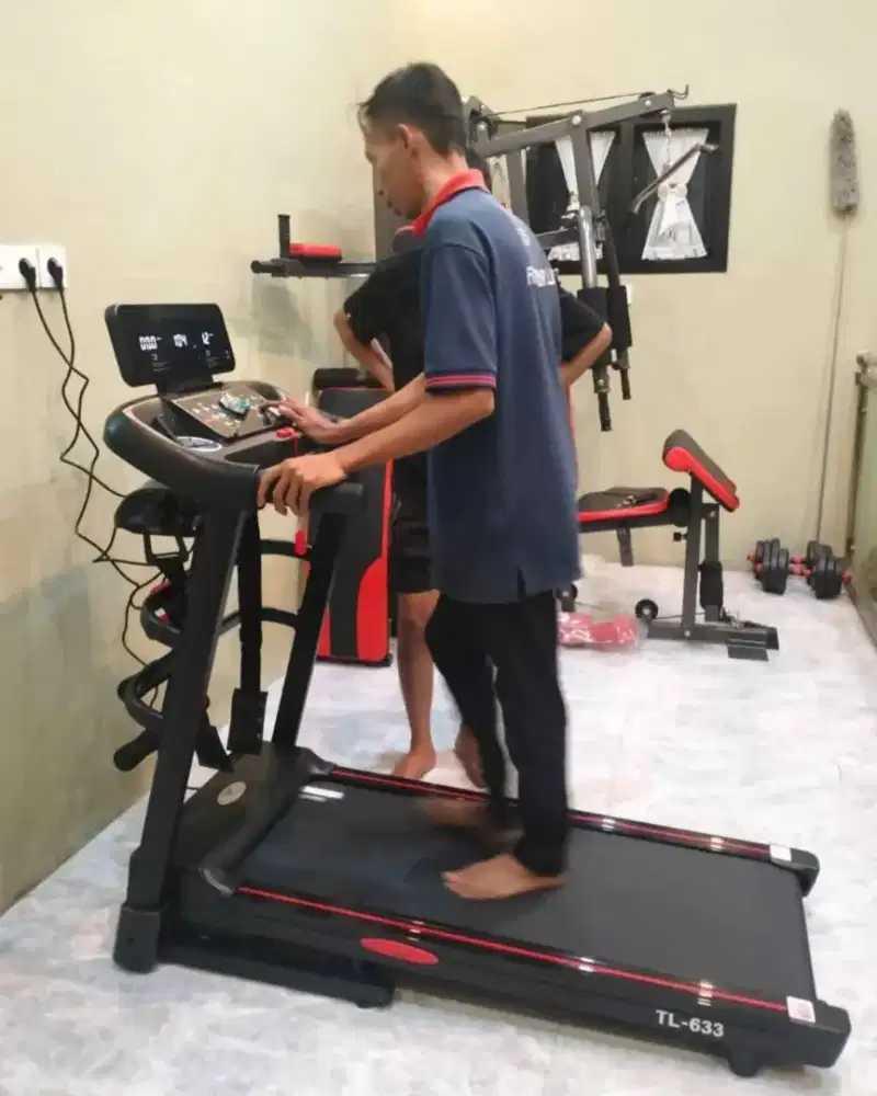 TREADMILL AUTOINCLINE TANJAKAN OTOMATIS NEW TL 633 ALAT FITNESS TOTAL