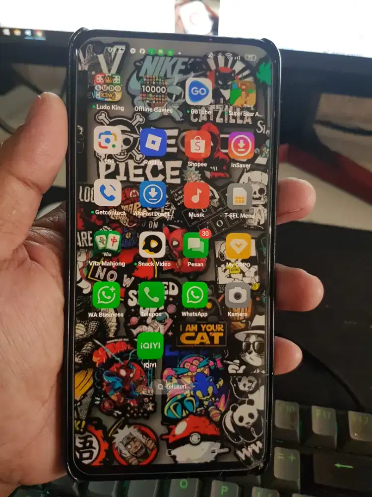 Oppo Reno 5f retak lengkap normal ram 8+4/128gb