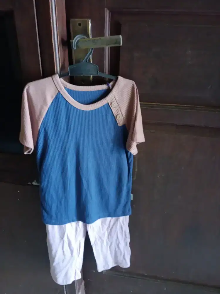 Jual Baju anak laki laki merek MOOI one set atasan & celana,katun 100%