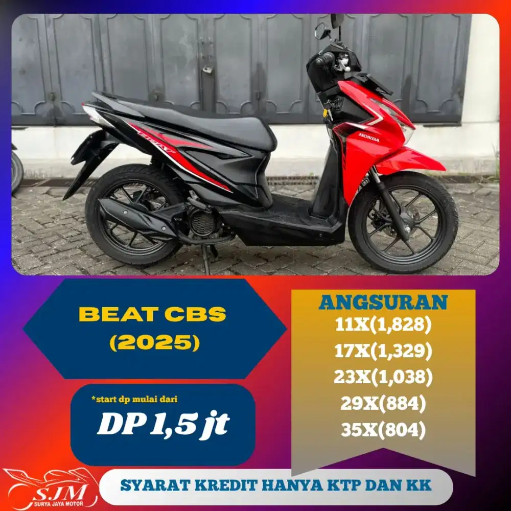 HONDA BEAT CBS 2025 PAJAK PANJANG