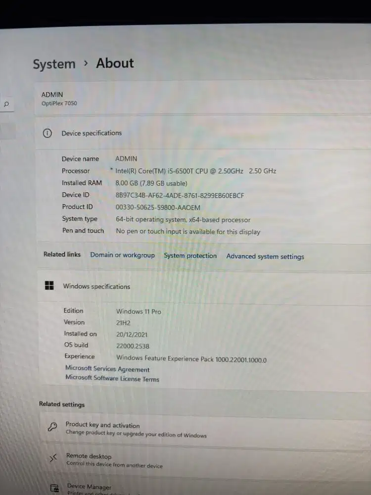 Dijual Small PC Dell Optiplex 7050