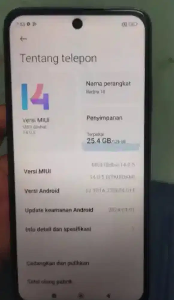 redmi 10 ram 6/128 nornal