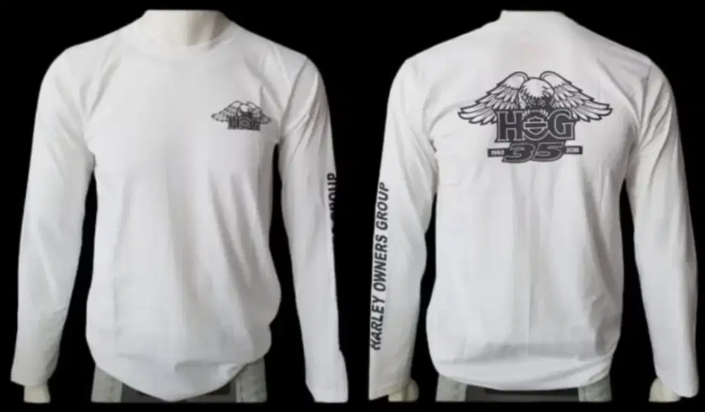 Kaos lengan panjang harley davidson hog dan eagle