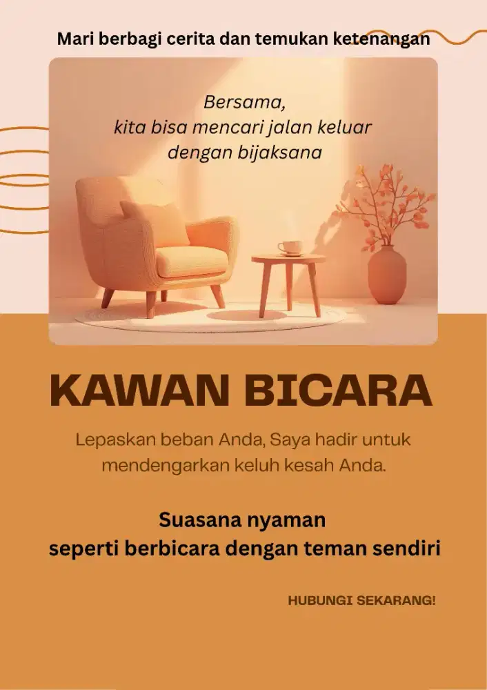 Bebaskan diri dari beban dengan kawan bicara