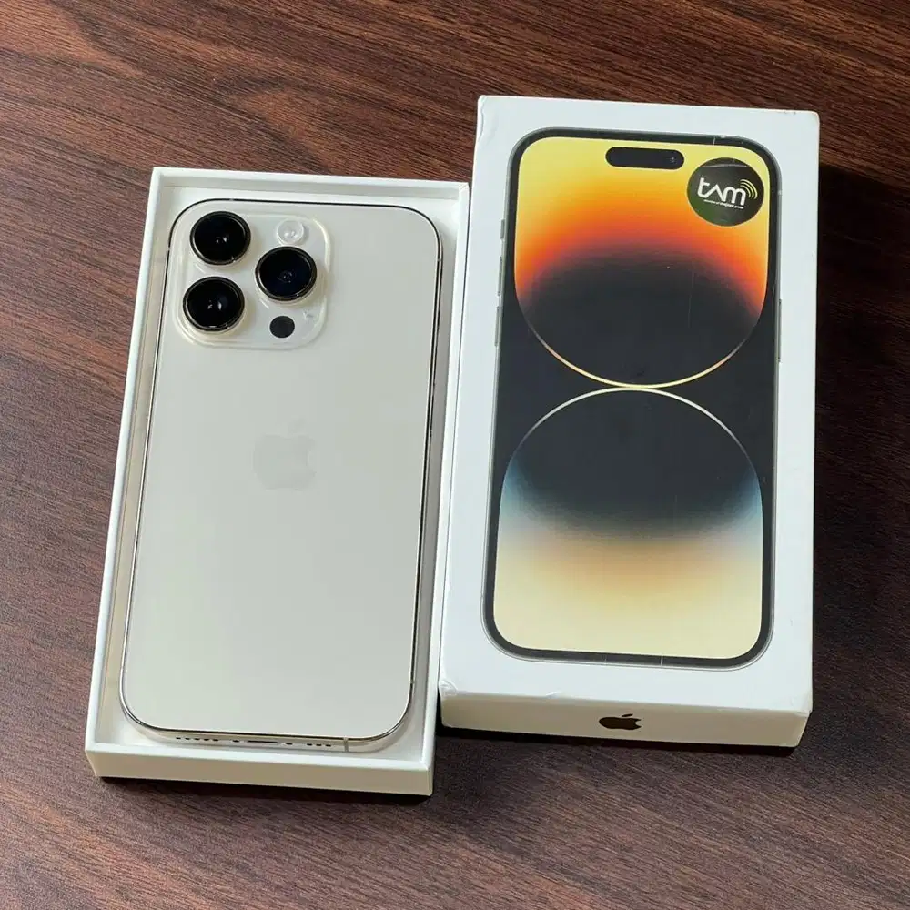 iPhone 14 Pro 256gb Gold iBox Mulus Fullset Istimewa