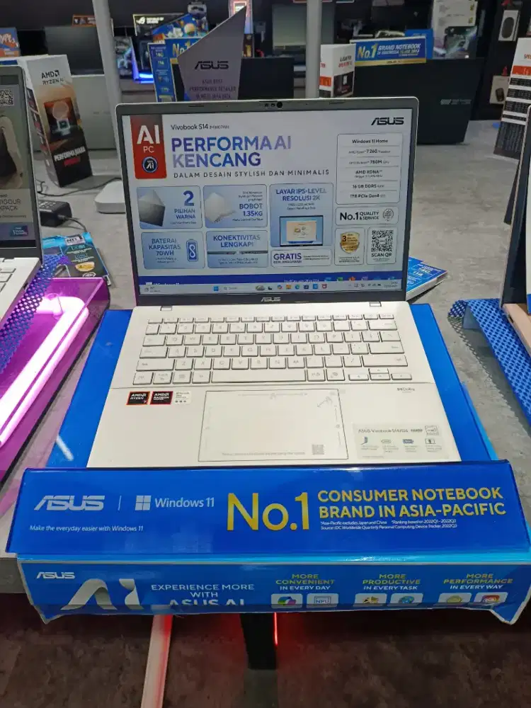 Laptop Asus S14 M3407HA Ryzen 7 260 Bisa kredit tanpa dp