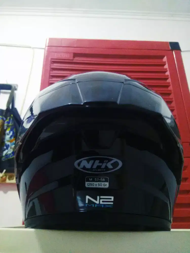 HELM NHK N2 MAX SIZE M HITAM GLOSE