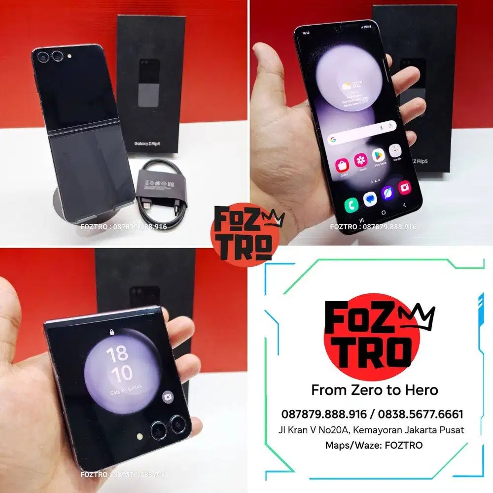 Samsung Galaxy Z Flip 5 8/256GB Fullset ORI RESMI No Minus
