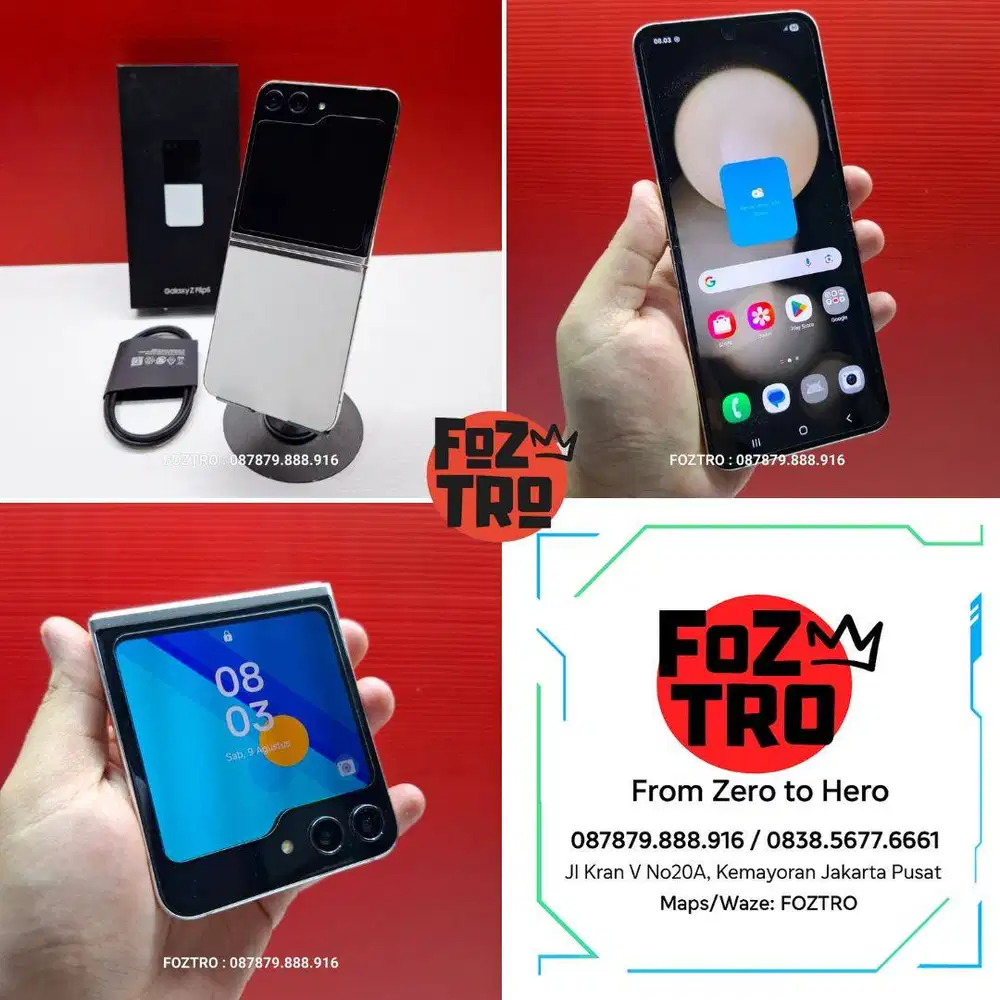 Samsung Galaxy Z Flip 5 8/512GB White Fullset ORI RESMI 100% NO MINUS