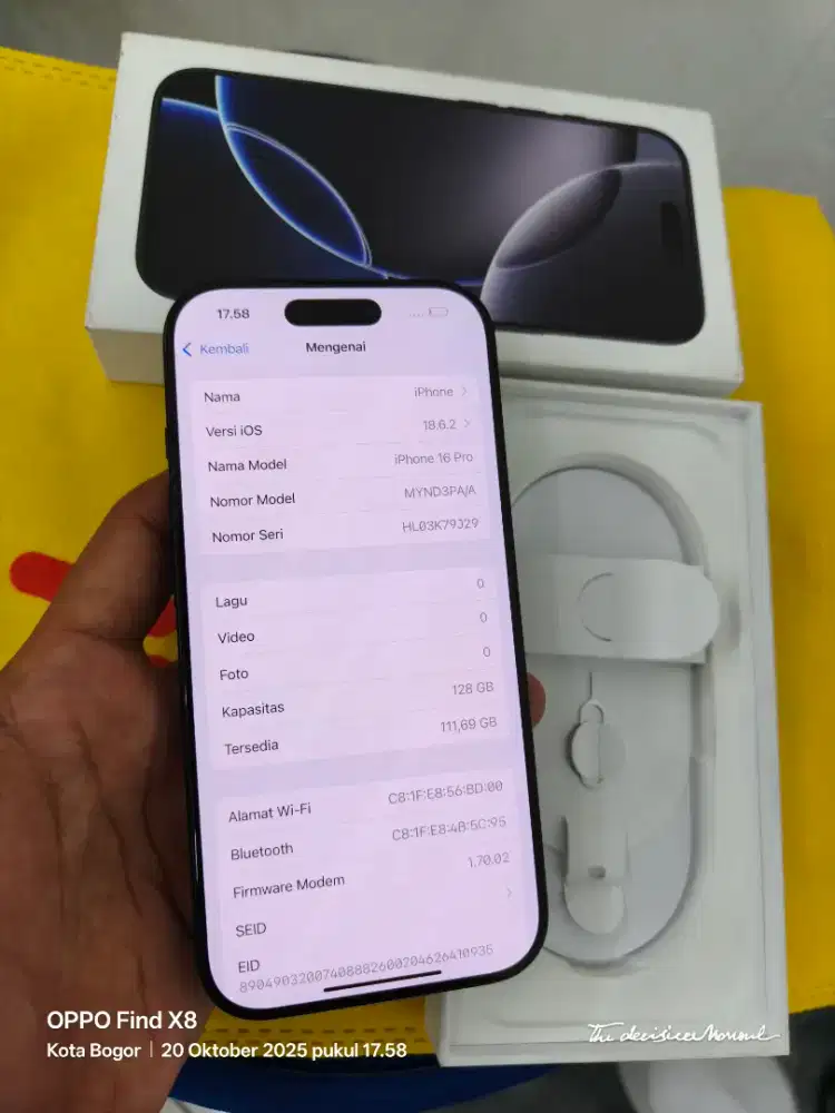 iPhone 16 pro 128 GB ibox black bh 100