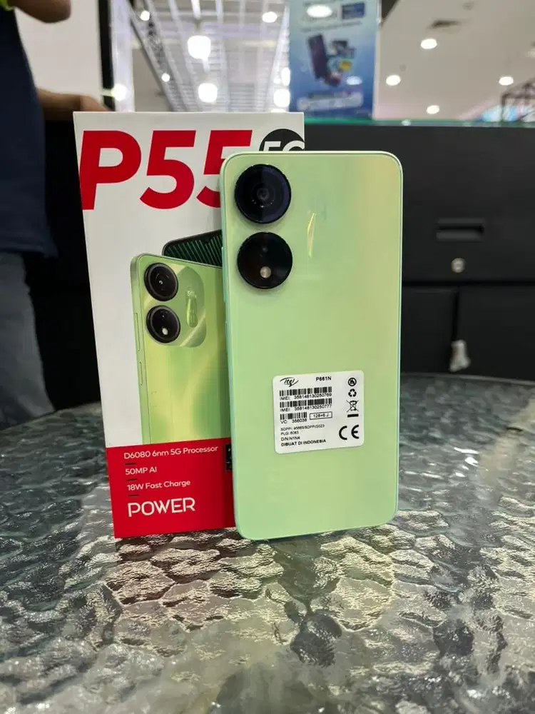 SECOND ITEL P55 5G RAM 6+6GB INTERNAL 128GB WARNA GREEN
