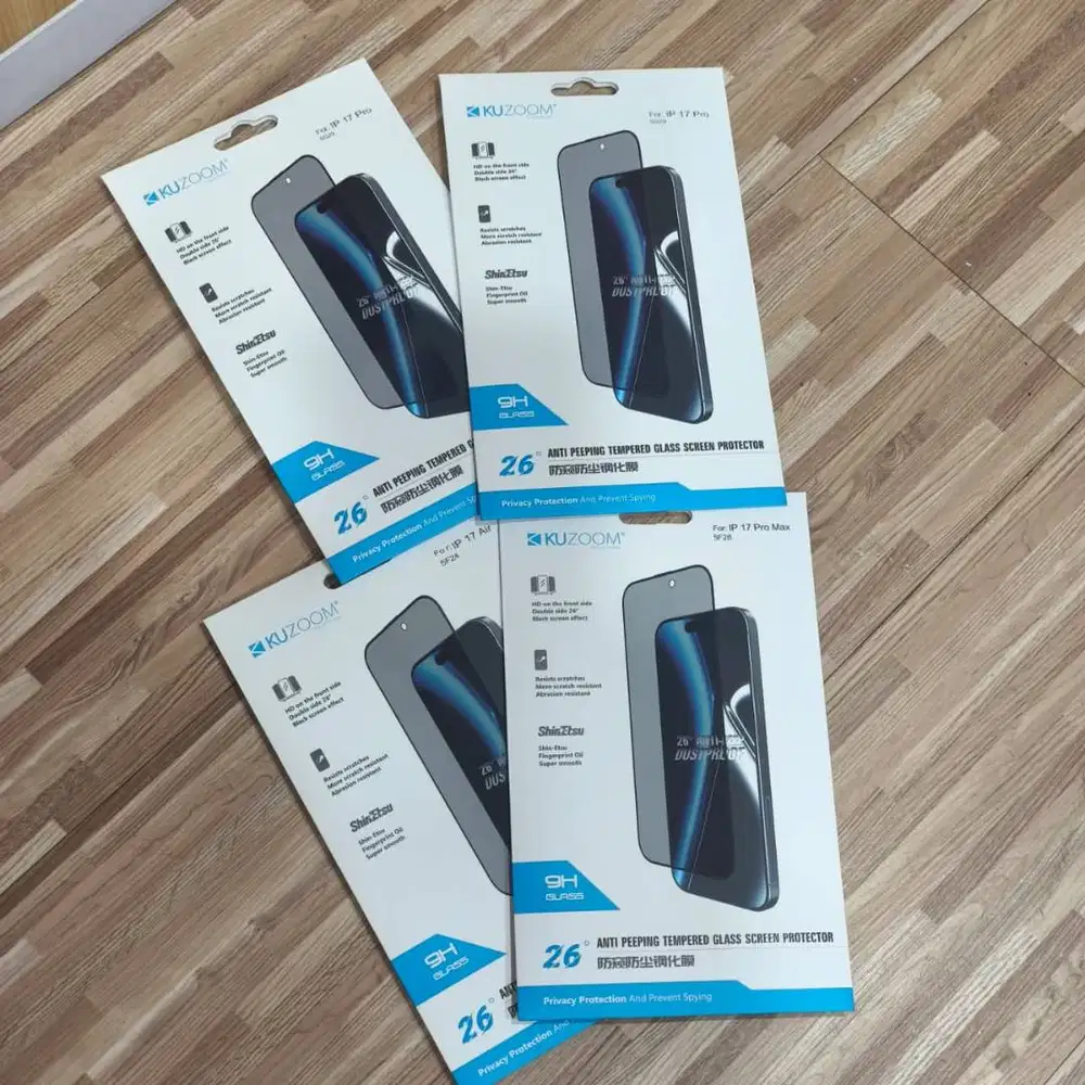 Tempered Glass Premium KUZOOM Anti Spy for iPhone 17 series