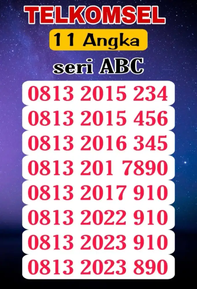 Simpati 11 angka seri abc
