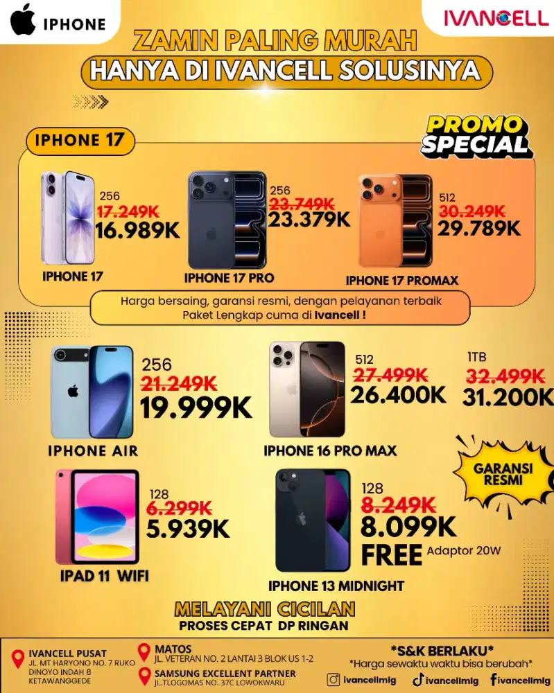 IPHONE 17 256 new IBOX MURAH MAWON