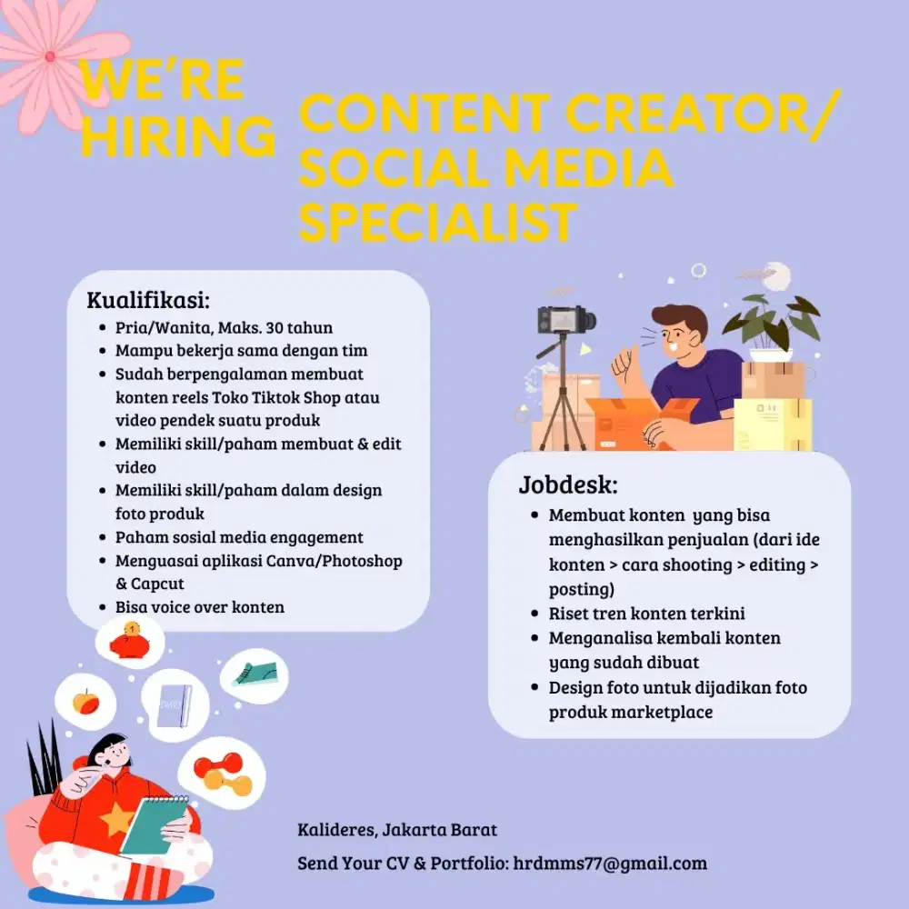 Loker Content Creator Media Sosial