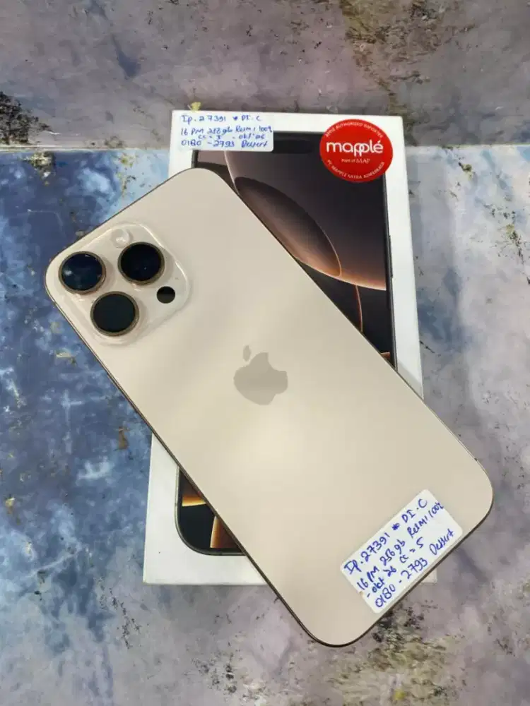 Di jual HP IPHONE 16 PRO MAX dessert titanium 256GB