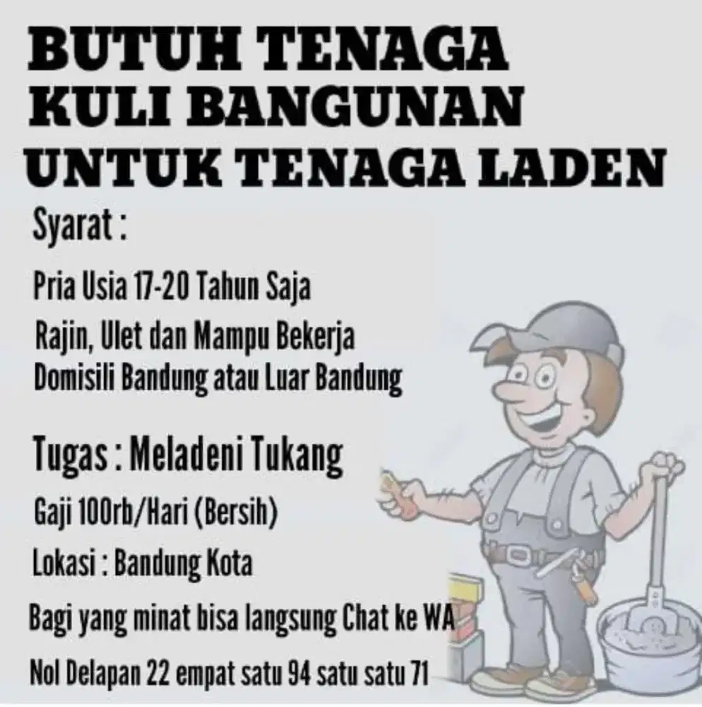 Butuh Laden bangunan