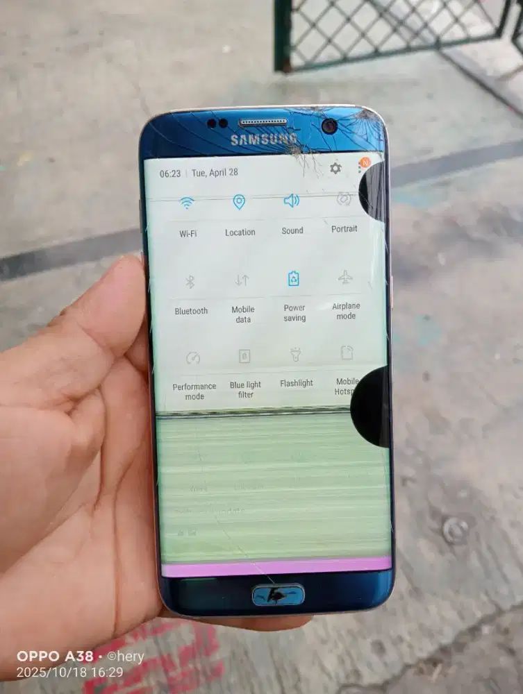 Jual cepat HP Samsung S7 edge ram 4/64 minus lcd dan lupa pin