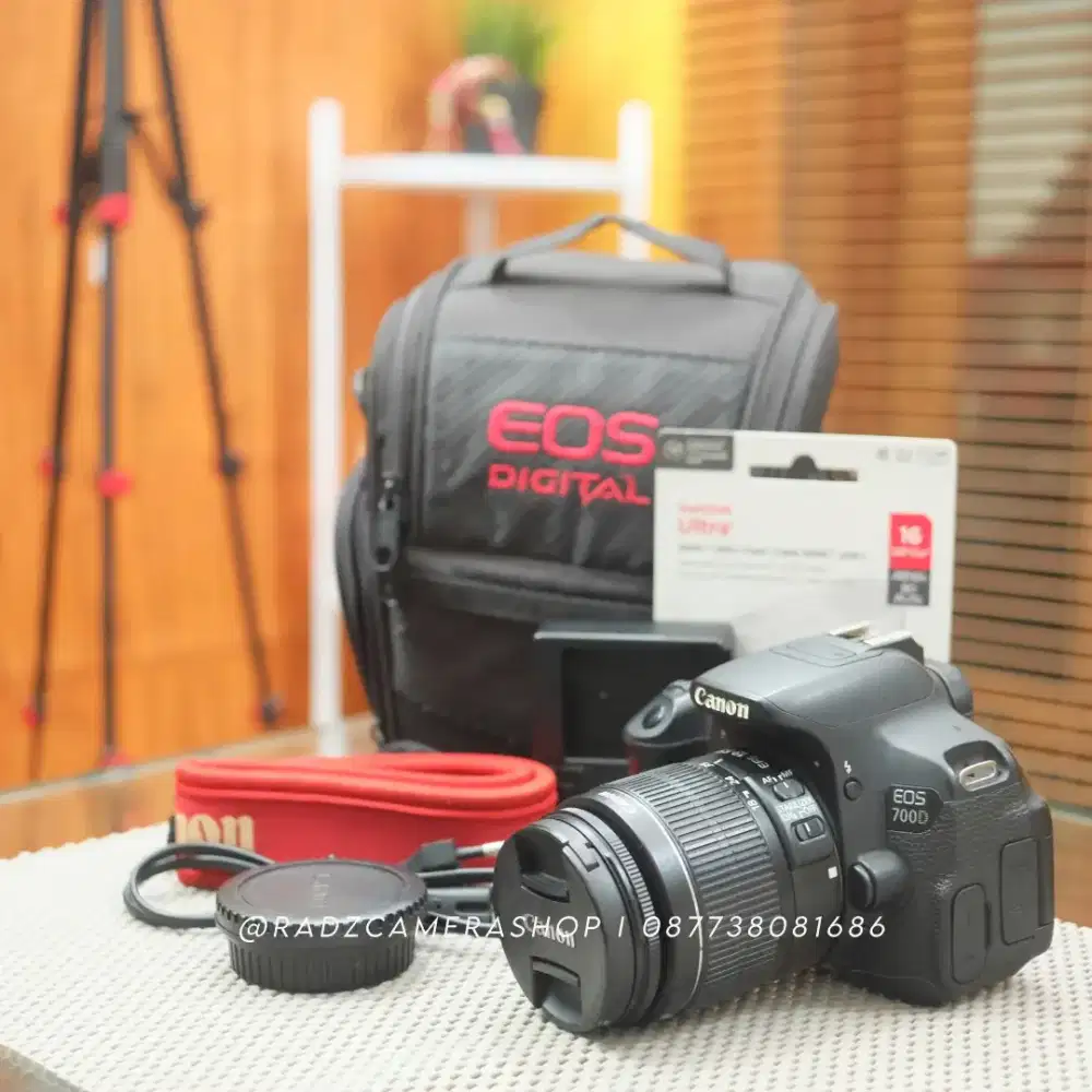 Canon 700D Kit 18-55 IS II Mulus No Vignet Tinggal Pakai