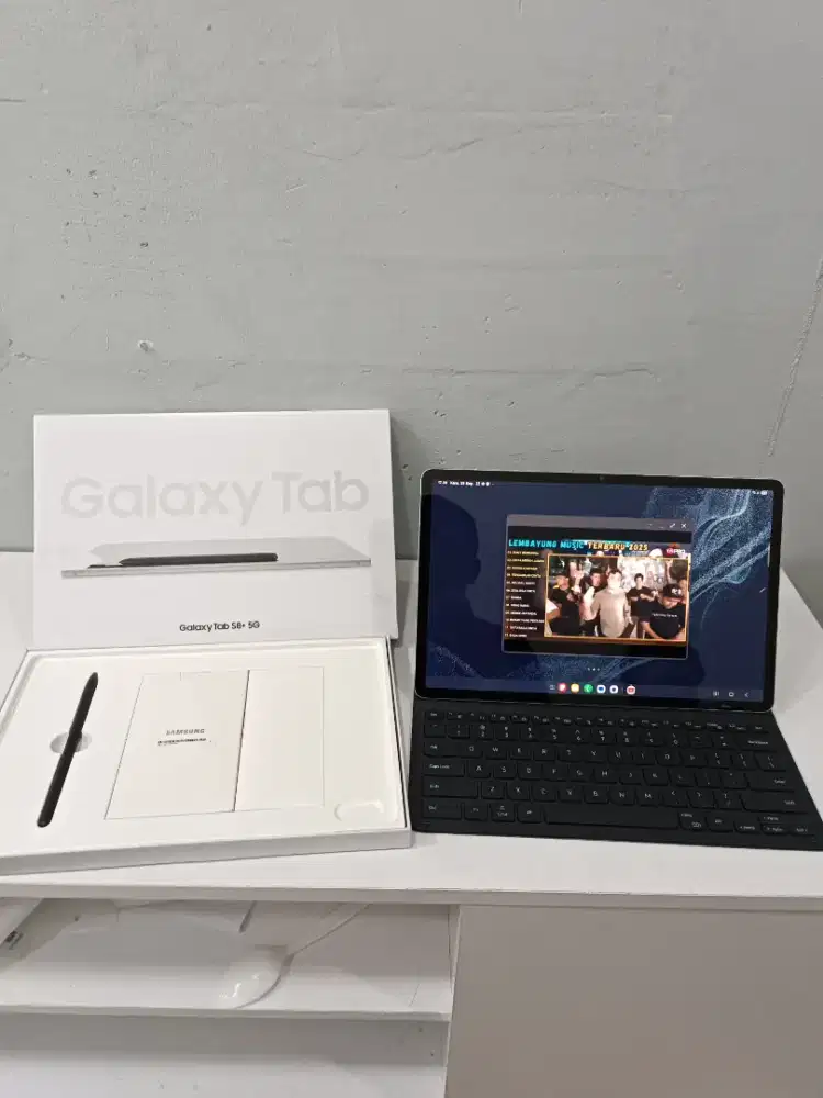 Samsung tab s8+ 5G wifi cellular 8/256 komplit keyboard original