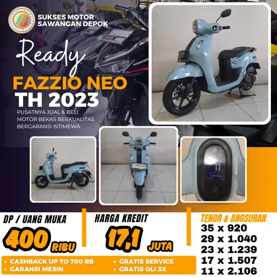 PROMO CASH KREDIT DP 400 YAMAHA FAZZIO NEO TH 2023 MULUS BERGARANSI