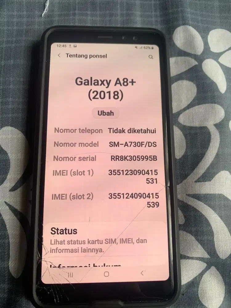 Hp Samsung A8+ bekas