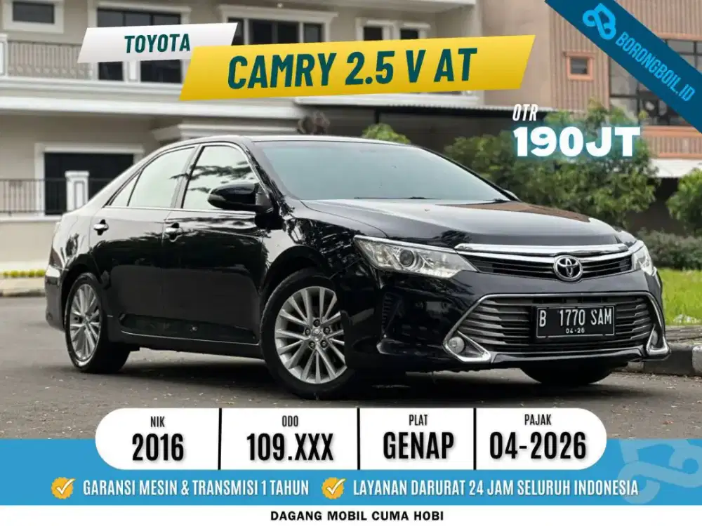 Toyota Camry V 2.5 AT 2016 Hitam SIAP PAKAI