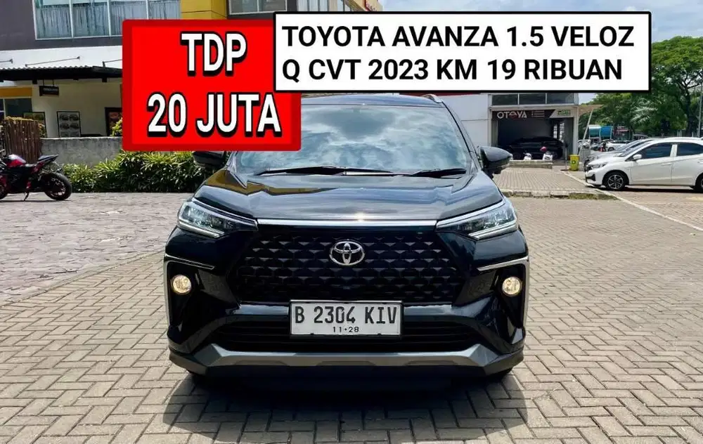 TOYOTA AVANZA 1.5 VELOZ Q CVT 2023 HITAM PROMO MURAH DP MINIM 20 JUTA
