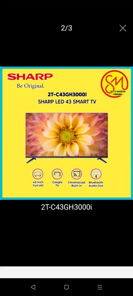 Smart tv sharp 43inc
