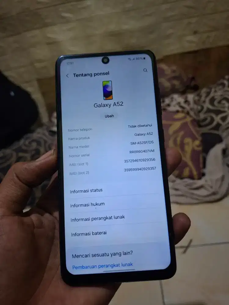 Samsung A52 Ram 8/256 Batangan